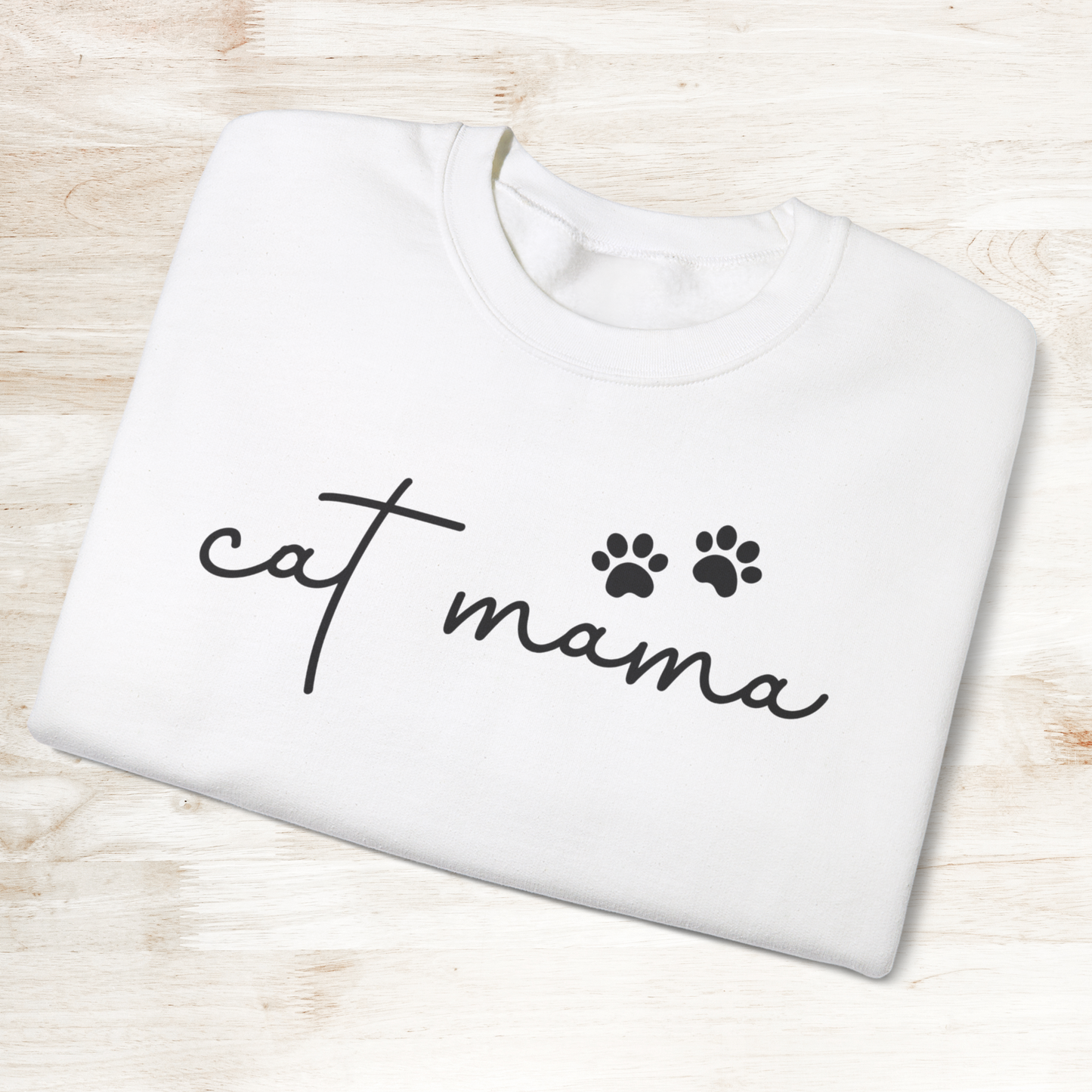 Cat Mama Heavy Blend™ Crewneck Sweatshirt, Cozy Cat Lover Gift, Pet Parent Apparel, Cute Sweatshirt for Women, Casual Cat