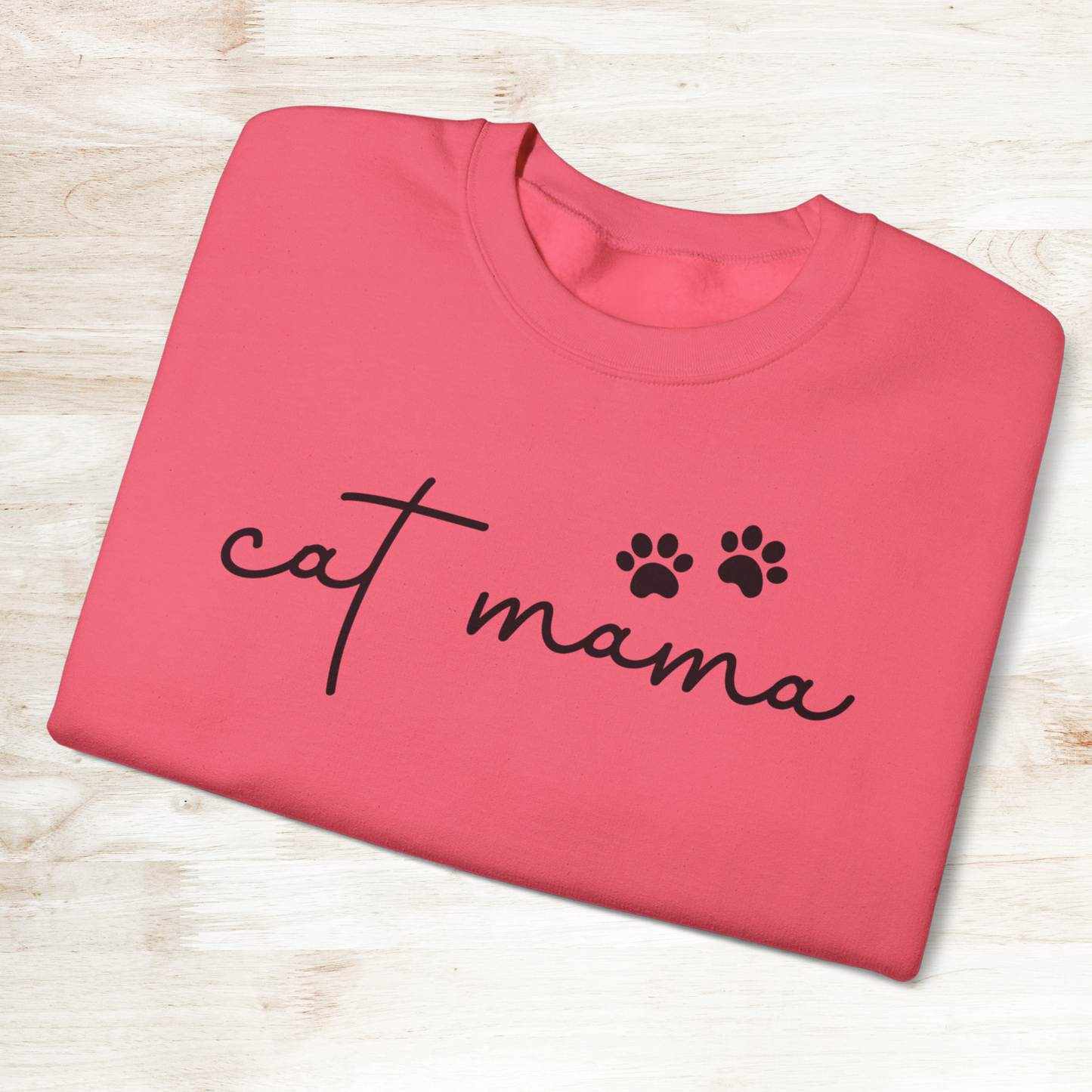 Cat Mama Heavy Blend™ Crewneck Sweatshirt, Cozy Cat Lover Gift, Pet Parent Apparel, Cute Sweatshirt for Women, Casual Cat