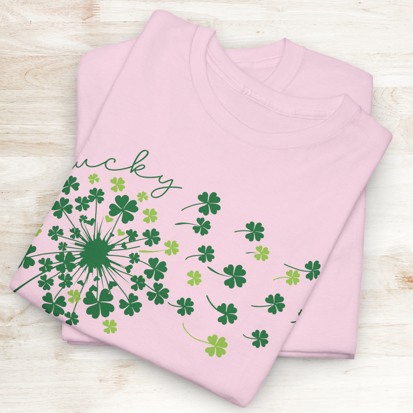 Lucky Clover Tee, St Patrick's Day Shirt, Spring Apparel, Gift for Him/Her, Clover Design T-shirt, Unisex Heavy Cotton, Fashion Top