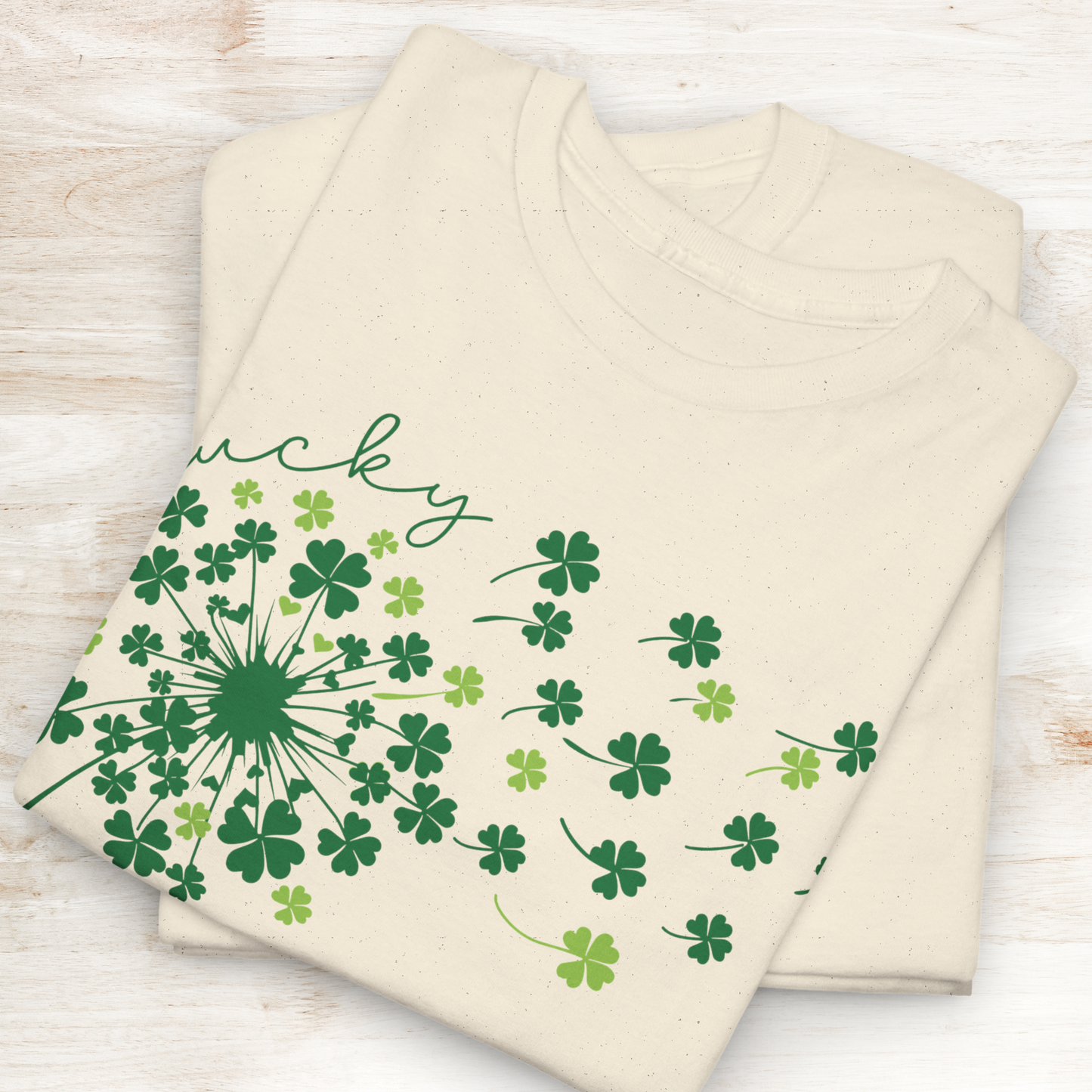 Lucky Clover Tee, St Patrick's Day Shirt, Spring Apparel, Gift for Him/Her, Clover Design T-shirt, Unisex Heavy Cotton, Fashion Top