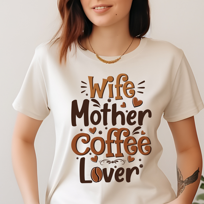 Coffee Lover Tee - Unisex Heavy Cotton T-Shirt for Moms, Wife, Mother's Day, Coffee Gifts, Casual Wear, Family Gatherings