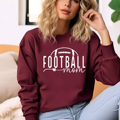 Football Mom Sweatshirt, Cozy Gift for Sports Moms, Unisex Crewneck for Game Day, Football Fan Apparel, Perfect for Fall