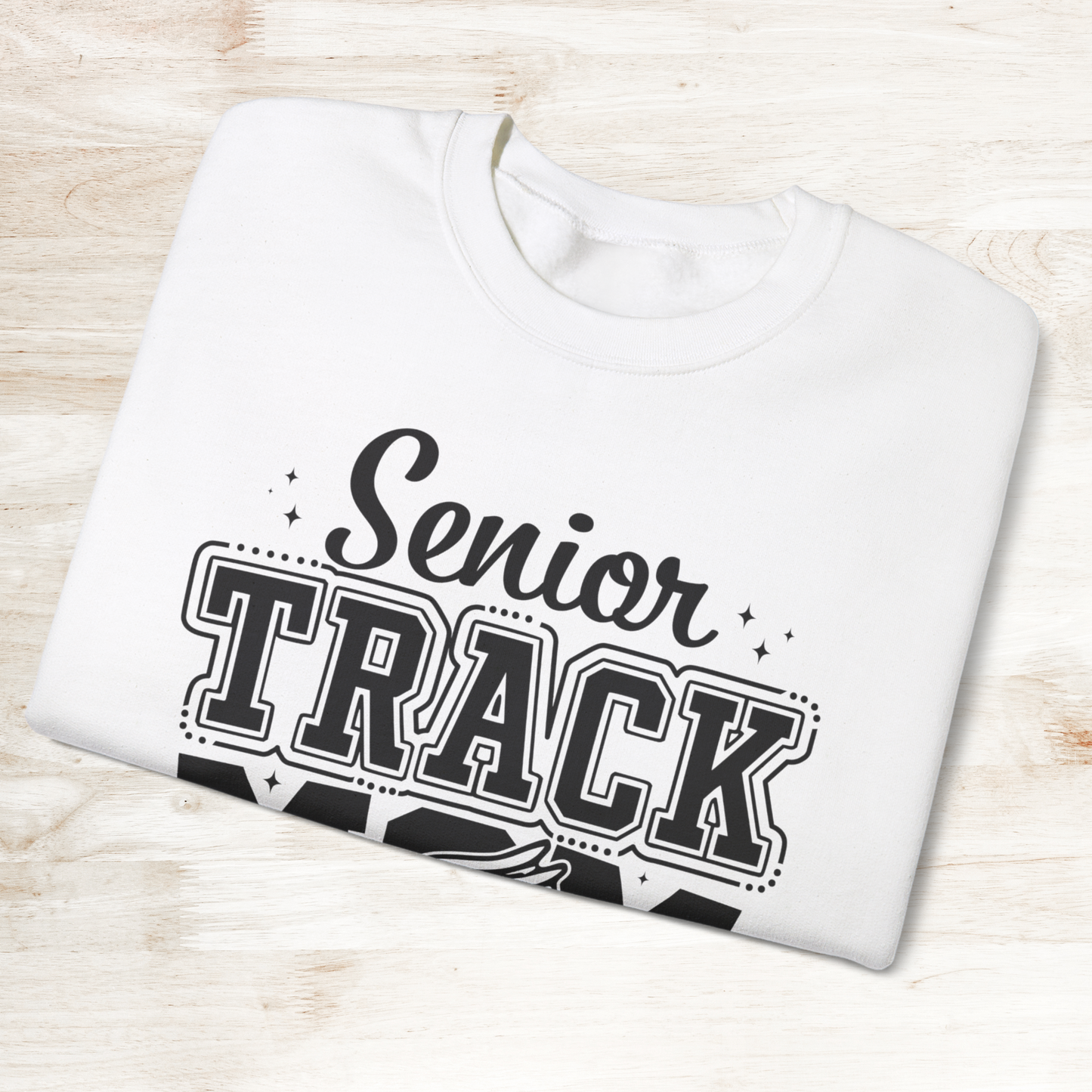 Senior Track Mom Crewneck Sweatshirt, Perfect Gift for Athletic Moms, Class of 2025 Celebration, Sports Apparel, Comfy Layer