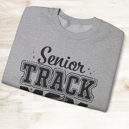 Senior Track Mom Crewneck Sweatshirt, Perfect Gift for Athletic Moms, Class of 2025 Celebration, Sports Apparel, Comfy Layer