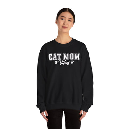 Cat Mom Vibes Unisex Heavy Blend™ Crewneck Sweatshirt