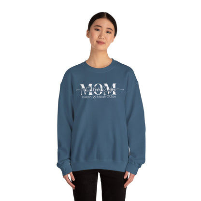 Mom Love You Personalized Sweatshirt, Mother's Day Gift, Family Sweatshirt, Cozy Mom Crewneck, Heartfelt Gift for Mom