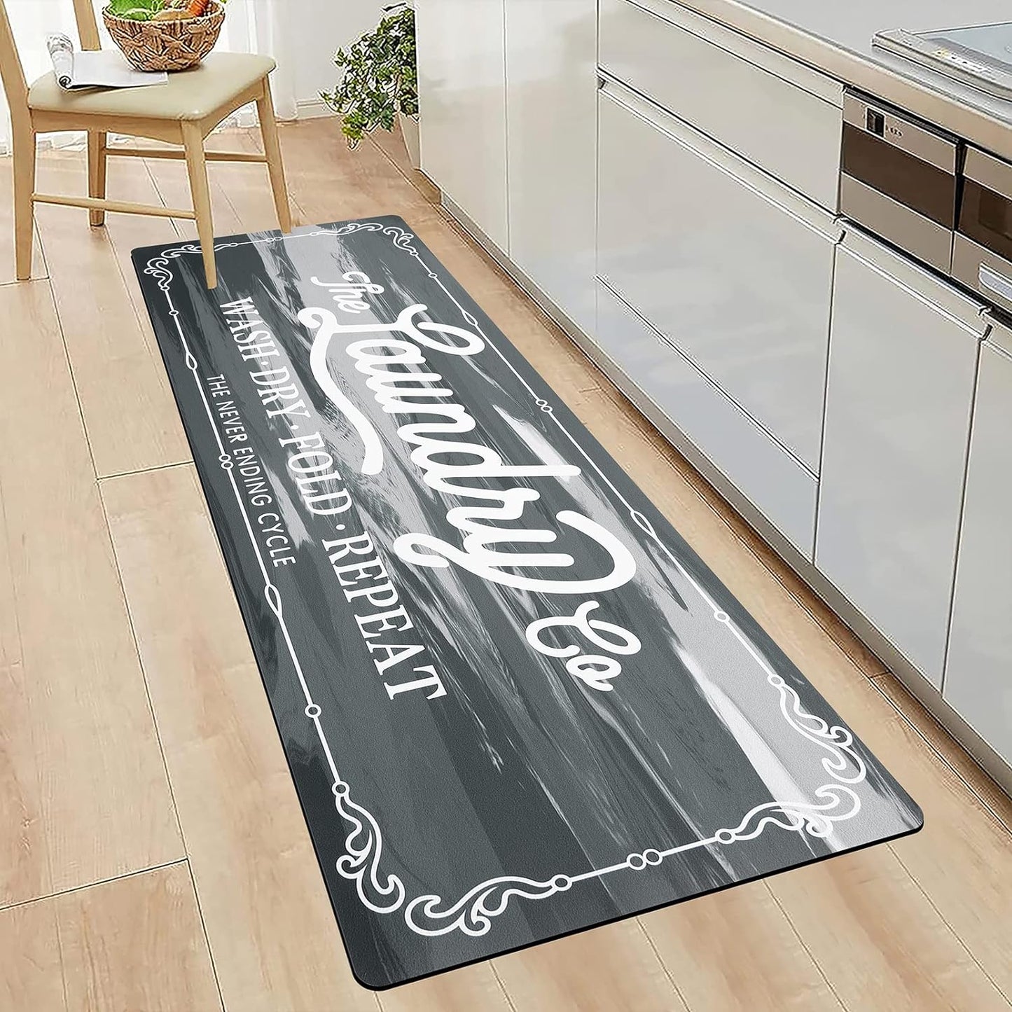 Add Charm to Your Home 🏡 Farmhouse Laundry Room Rug – Non-Slip, Washable & Perfect for Kitchen, Bathroom, or Hallway! 20”x48” of Cozy Style!