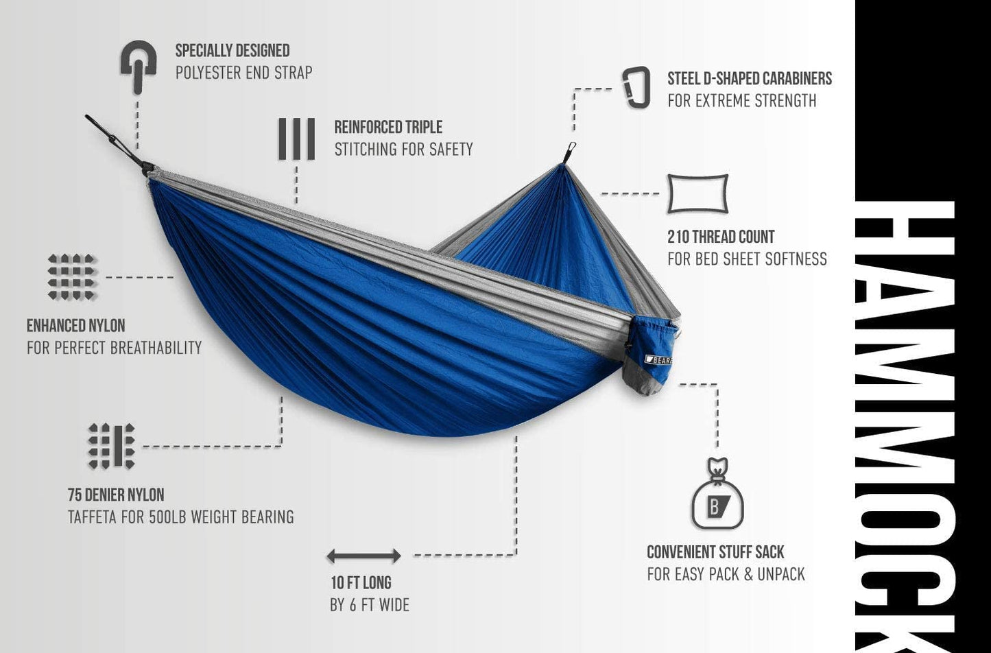 Relax Anywhere! 🏕️🌿 2-Person Portable Hammock – Perfect for Camping, Backpacking & Travel Adventures! 🌞💚