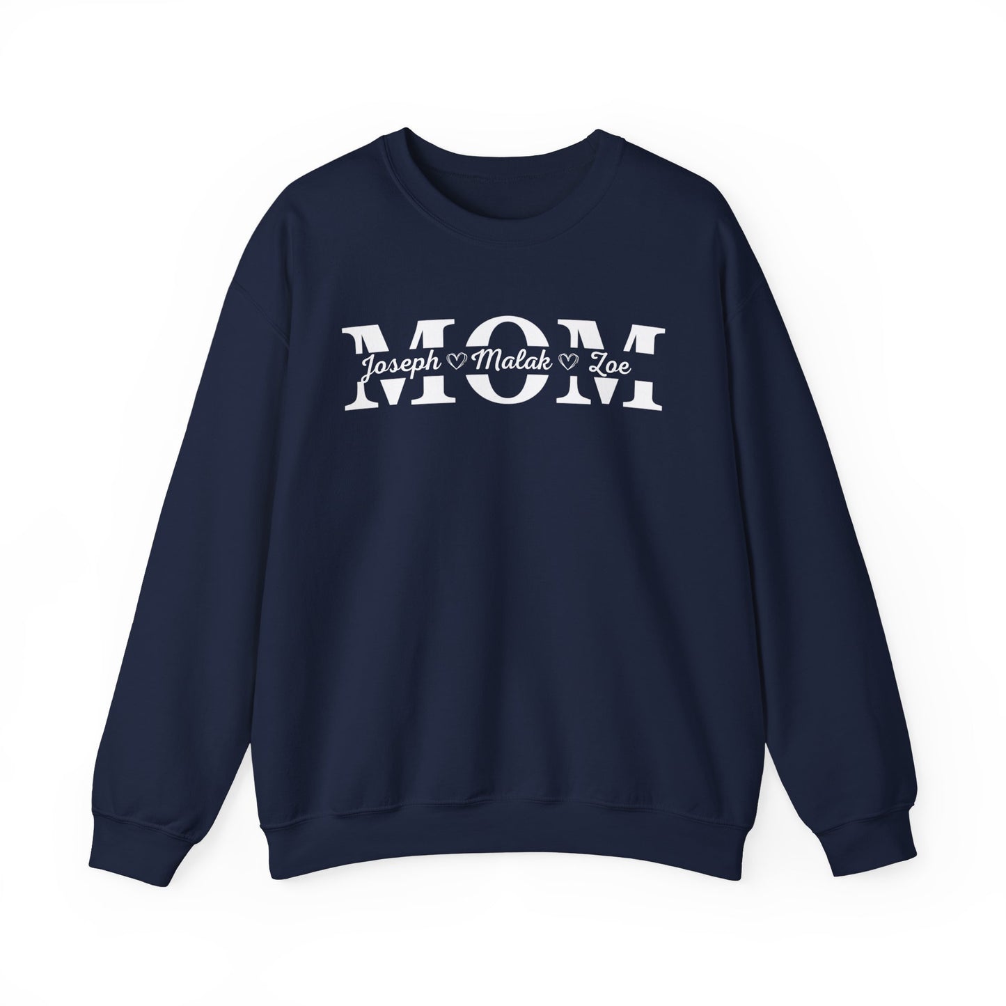 Personalized MOM Sweatshirt, Unisex Crewneck, Gift for Moms, Cozy Family Apparel, Mother's Day, Birthday Sweatshirt, Custom Name Sweatshirt