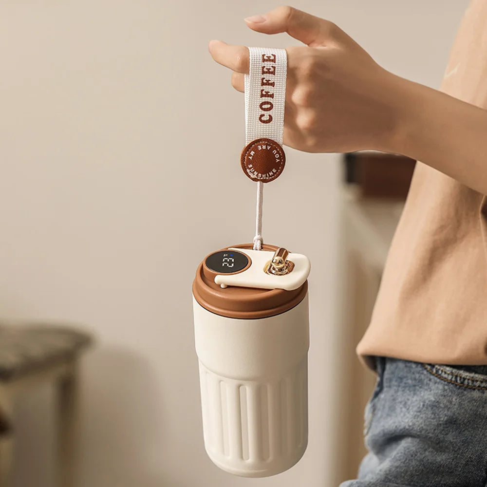 Keep Your Drink Just Right! ☕🌡️ Smart Thermos Bottle with LED Temperature Display – Stylish & Functional Coffee Cup for On-the-Go!