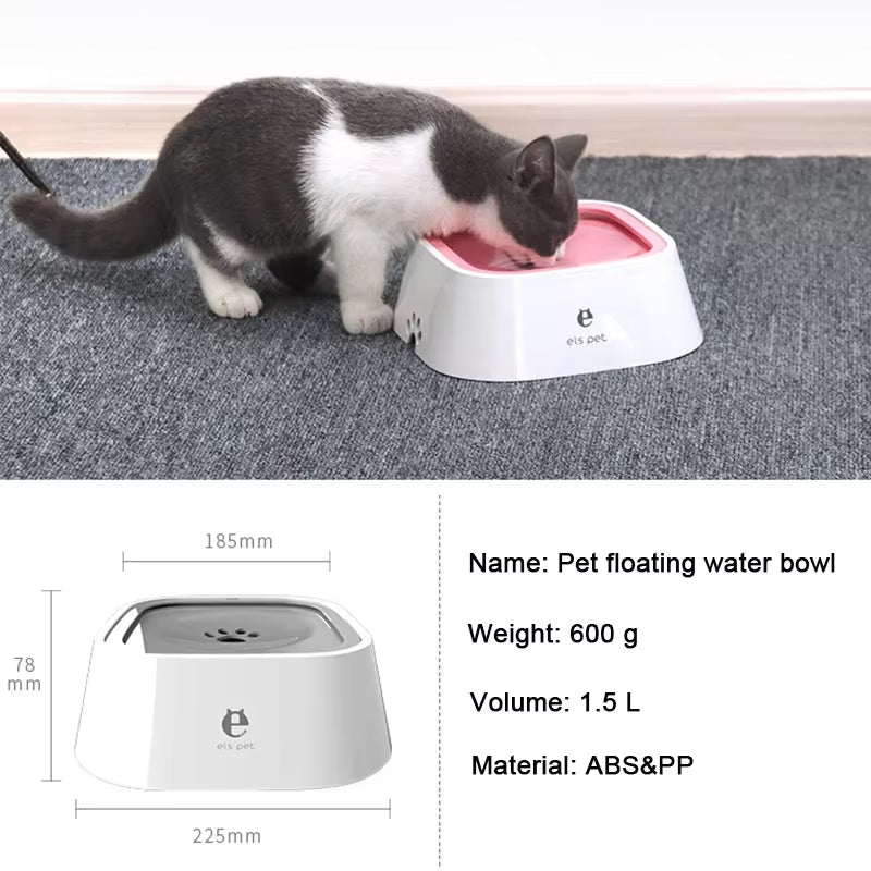 Say Goodbye to Mess: Spill-Proof Floating Water Bowl for Dogs & Cats – Keeps Their Drink Clean & Fresh! 🐾💧