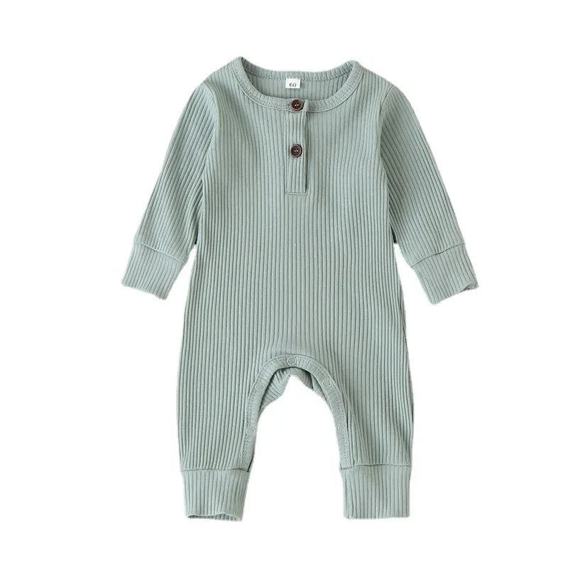 Cozy Up Your Little One! 🍂 Newborn Baby Romper – Soft Cotton Long Sleeve Jumpsuit for Boys & Girls, Perfect for Autumn!