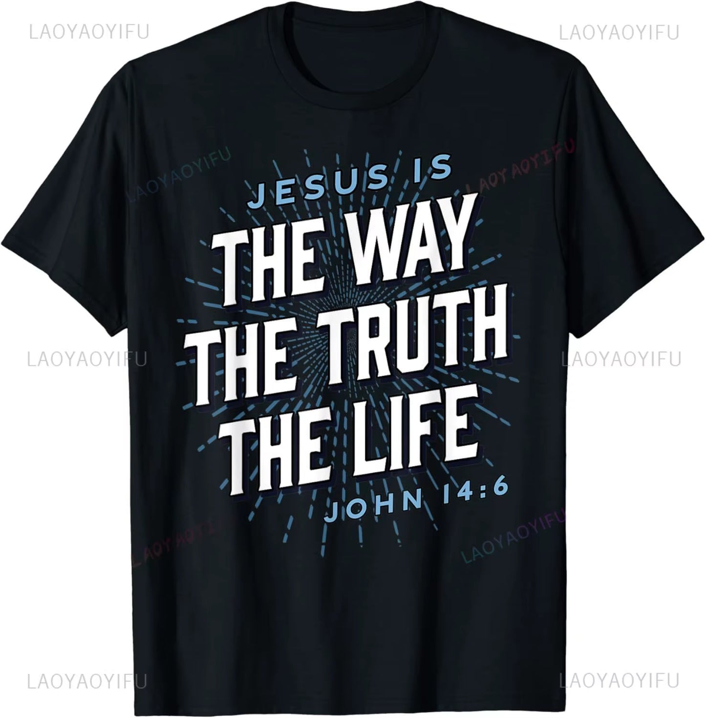 Christian T Shirt Women Men Kids Jesus the Way Truth Life T-Shirt Graphic T Shirts Vintage T Shirt Camisetas