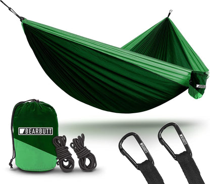 Relax Anywhere! 🏕️🌿 2-Person Portable Hammock – Perfect for Camping, Backpacking & Travel Adventures! 🌞💚