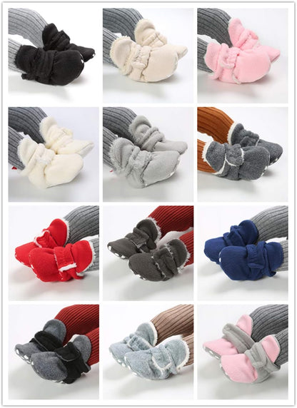 Keep Little Feet Cozy & Safe! ❄️ Baby Boy & Girl Fleece Booties – Soft, Non-Slip Winter Socks & Crib Shoes for Newborns & Toddlers!