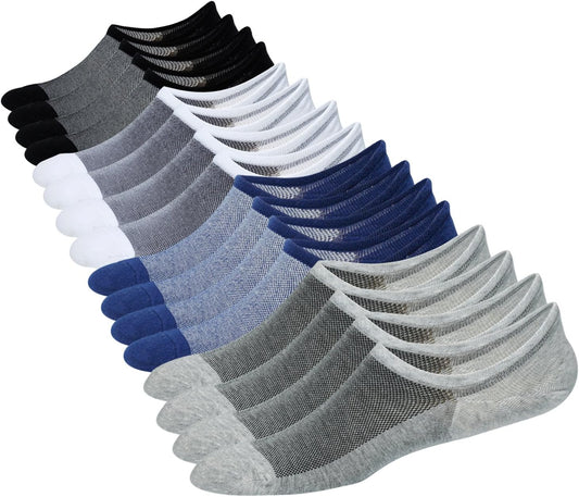 Stay Comfortable & Invisible 🌟 Men’s & Women’s No-Show Socks – Breathable, Non-Slip Mesh Knit, 6-8 Pairs for Everyday Comfort!