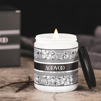 Set the Mood with Cozy Scents! 🕯️ Wood Wick Scented Candles | Crackling Soy Candles in Vanilla & Cream – Perfect Gift for Him & Her!