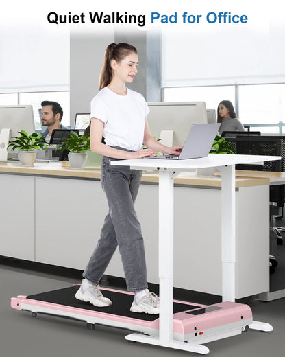 Treadmills for Home, Portable under Desk Treadmill for Home/Office, 0.6-6.2MPH, No Assembly Required, Pink