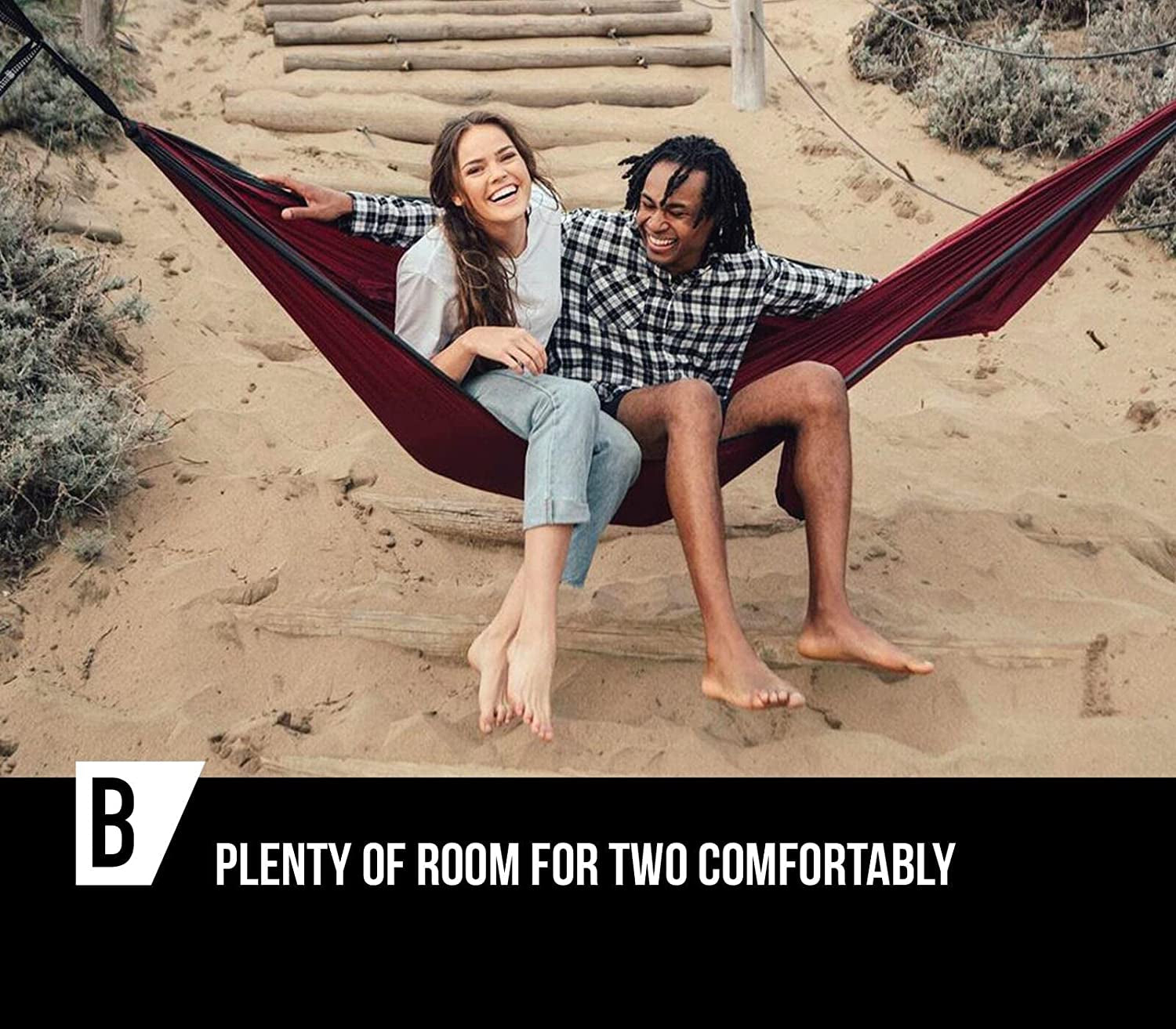 Relax Anywhere! 🏕️🌿 2-Person Portable Hammock – Perfect for Camping, Backpacking & Travel Adventures! 🌞💚