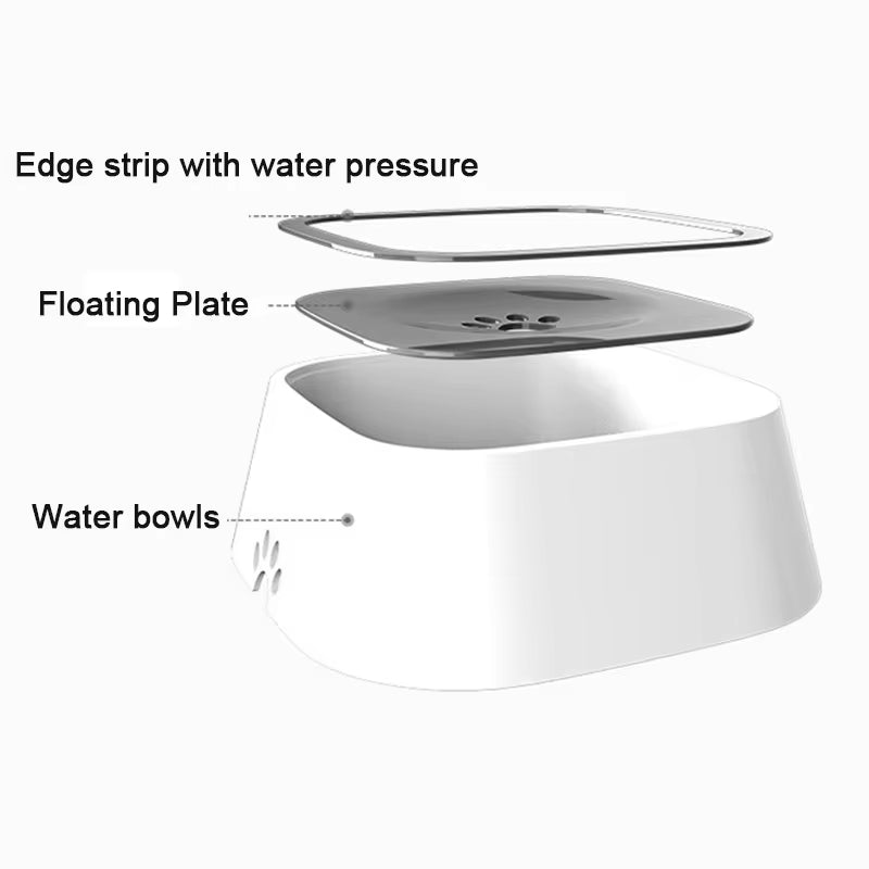 Say Goodbye to Mess: Spill-Proof Floating Water Bowl for Dogs & Cats – Keeps Their Drink Clean & Fresh! 🐾💧