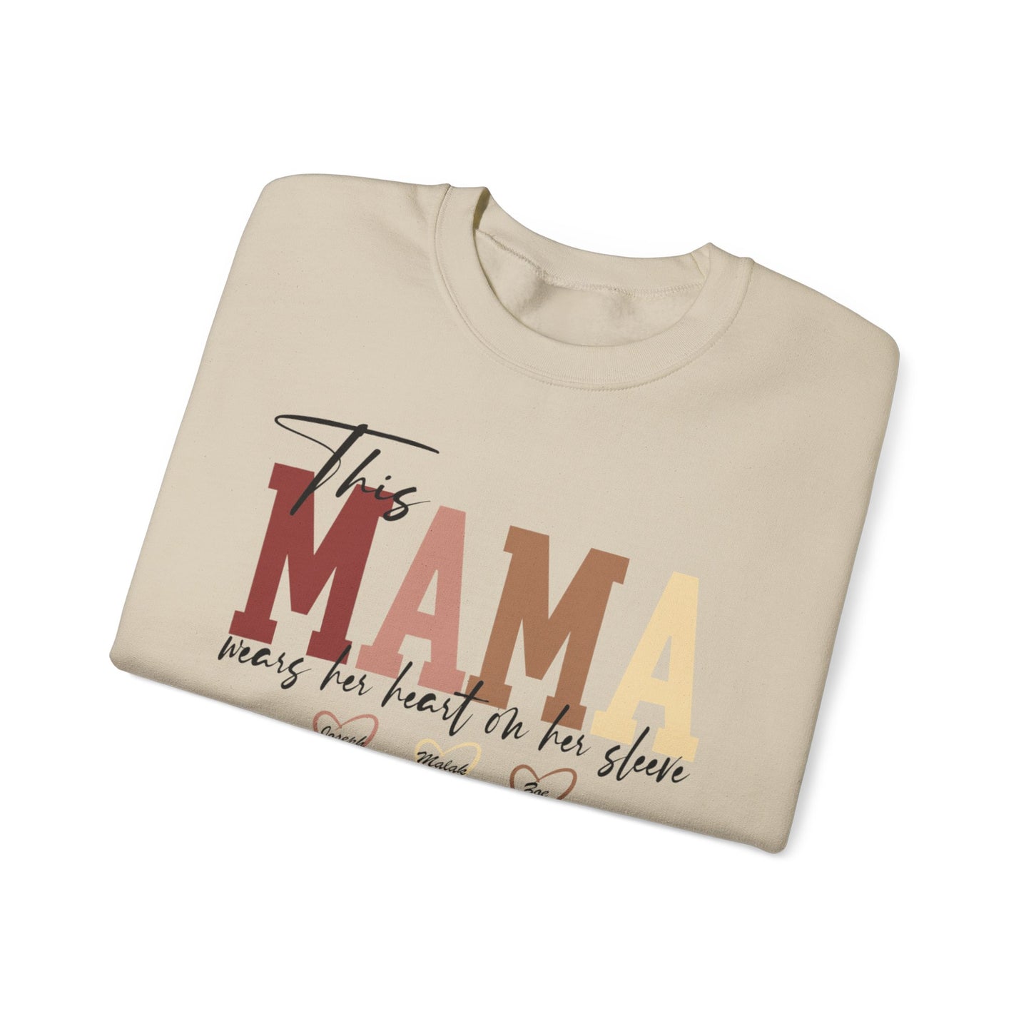 This Mama Heavy Blend Crewneck Sweatshirt | Perfect Gift for Mother's Day, Cozy Casual Wear, Family Gathering, Parenting, Love