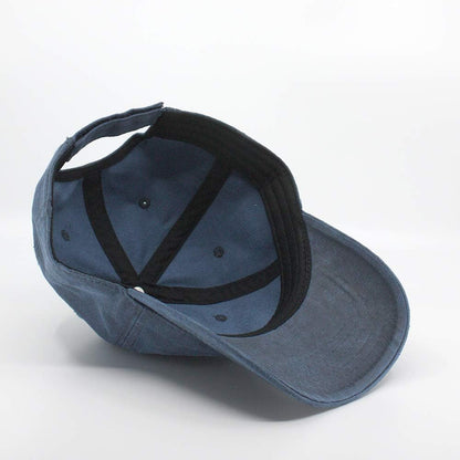 Heavy Washed Wax Coated Adjustable Low Profile Baseball Cap (Unstructured Navy)