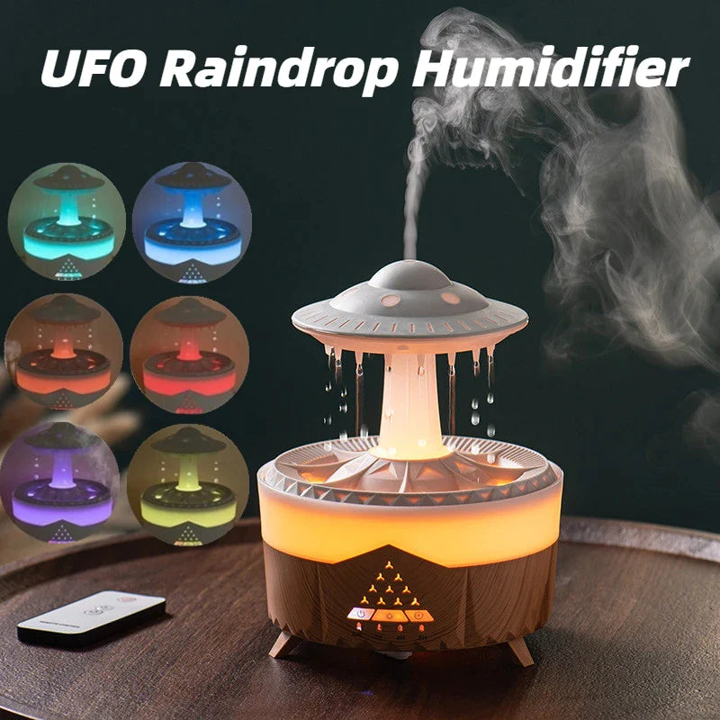 Transform Your Space! 💧✨ UFO Raindrop Humidifier – USB Aromatherapy Diffuser for Fresh Air & Relaxing Scents 🌿🏡