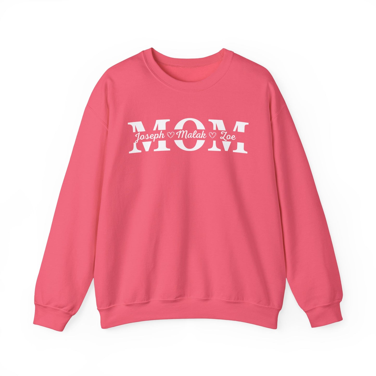 Personalized MOM Sweatshirt, Unisex Crewneck, Gift for Moms, Cozy Family Apparel, Mother's Day, Birthday Sweatshirt, Custom Name Sweatshirt