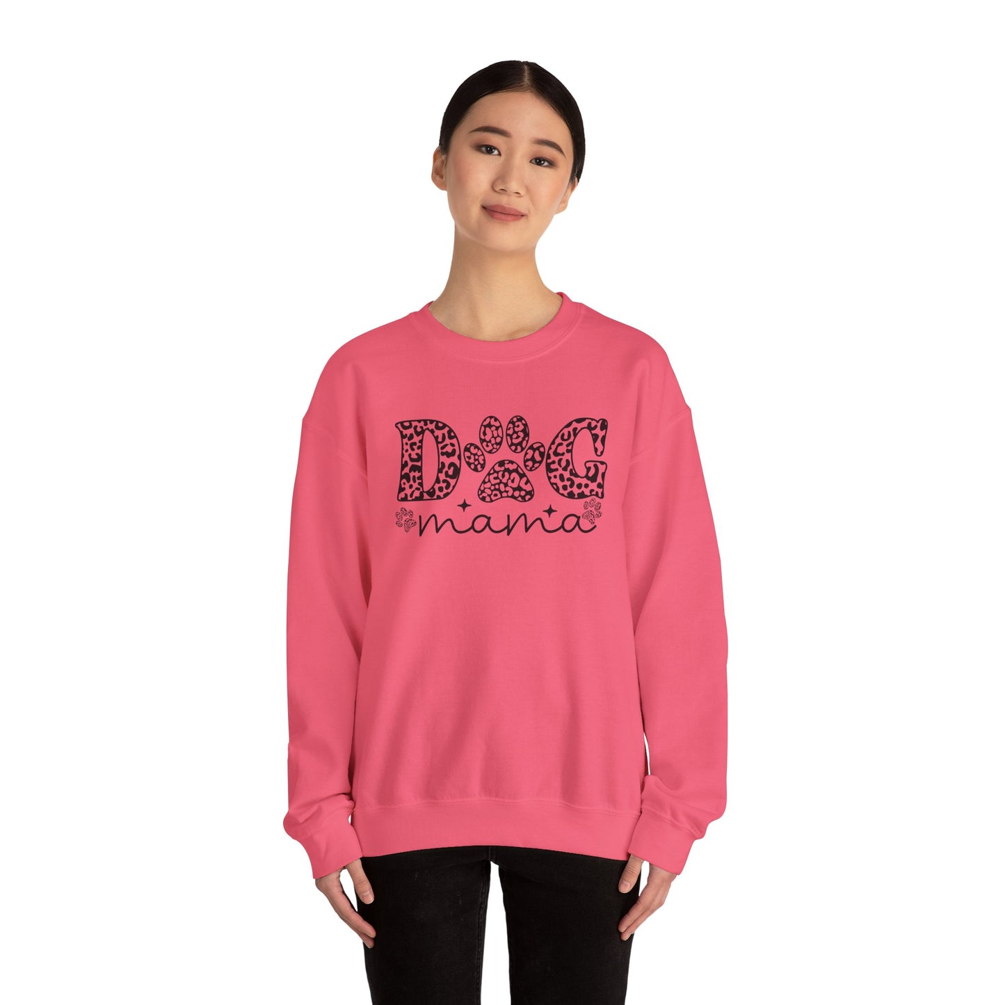 Dog Mama Crewneck Sweatshirt - Cozy Gift for Pet Lovers, Dog Mom Sweatshirt, Animal Lover Apparel, Cute Dog Parent Gift, Paw Print