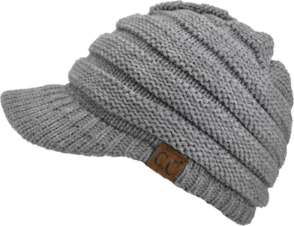 Stay Chic & Cozy! ❄️✨ Women's Ribbed Knit Hat with Brim – Perfect for Any Winter Look! 👒🧣