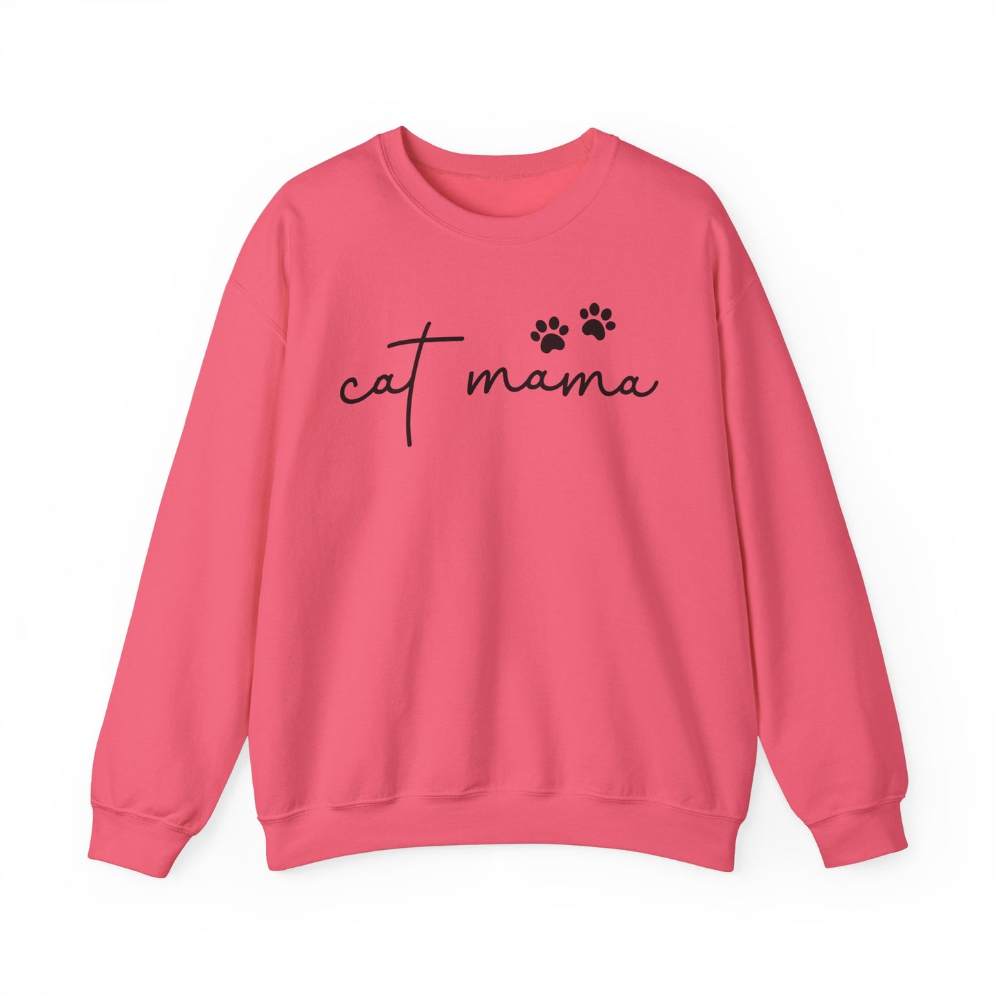 Cat Mama Heavy Blend™ Crewneck Sweatshirt, Cozy Cat Lover Gift, Pet Parent Apparel, Cute Sweatshirt for Women, Casual Cat