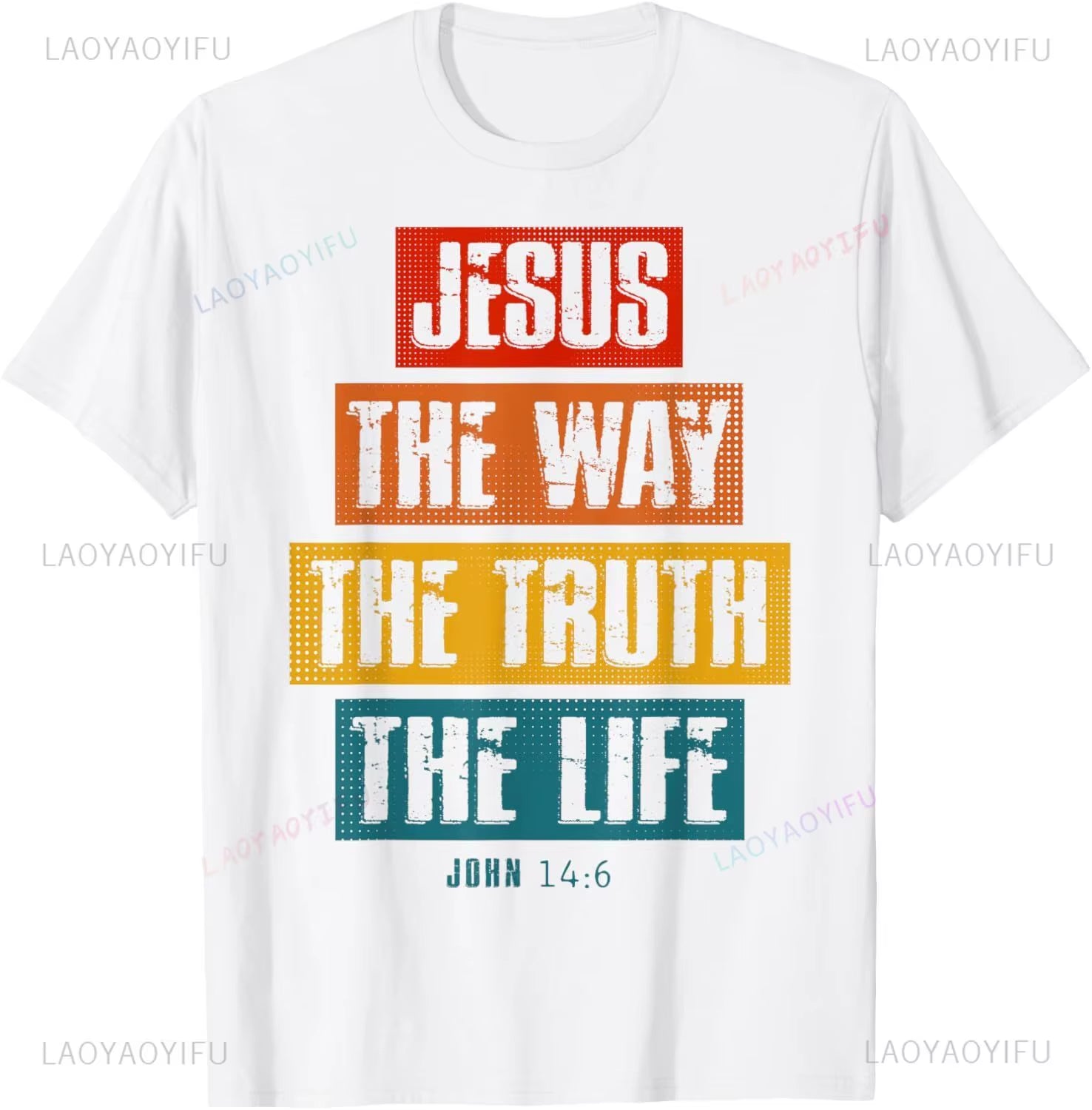 Christian T Shirt Women Men Kids Jesus the Way Truth Life T-Shirt Graphic T Shirts Vintage T Shirt Camisetas