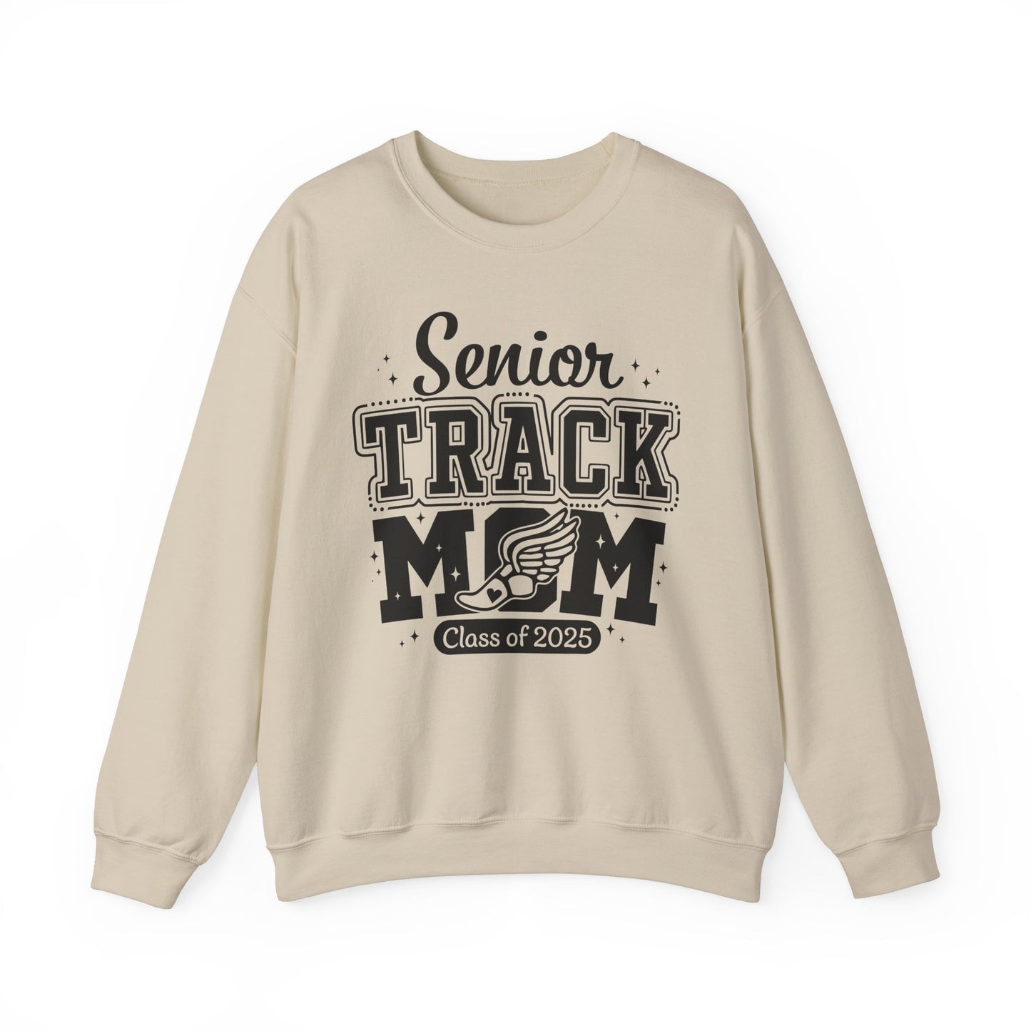 Senior Track Mom Crewneck Sweatshirt, Perfect Gift for Athletic Moms, Class of 2025 Celebration, Sports Apparel, Comfy Layer