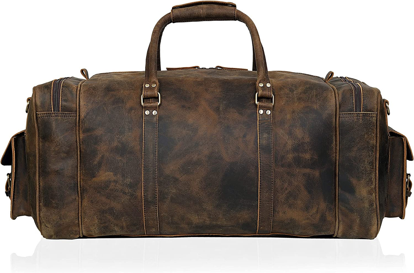 Travel in Style 🧳 Large Leather Duffel Bag – Perfect for Men’s Weekend, Gym, or Overnight Trips!