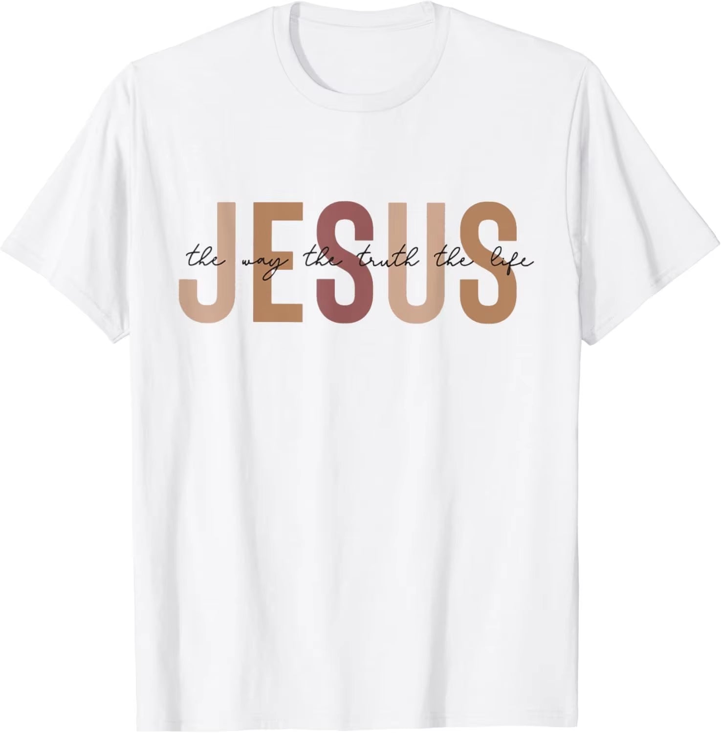 Christian T Shirt Women Men Kids Jesus the Way Truth Life T-Shirt Graphic T Shirts Vintage T Shirt Camisetas