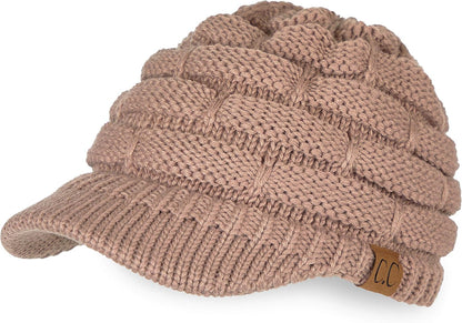 Stay Chic & Cozy! ❄️✨ Women's Ribbed Knit Hat with Brim – Perfect for Any Winter Look! 👒🧣