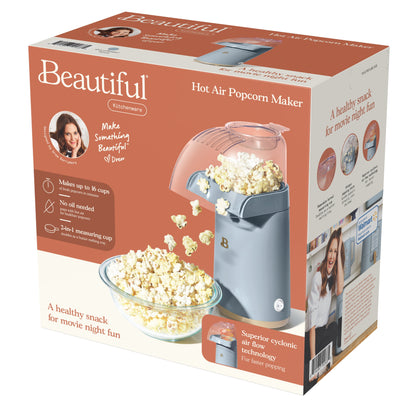 🍿 Popcorn Perfection: 16-Cup Hot Air Popcorn Maker by Drew Barrymore – Cornflower Blue! 💙✨