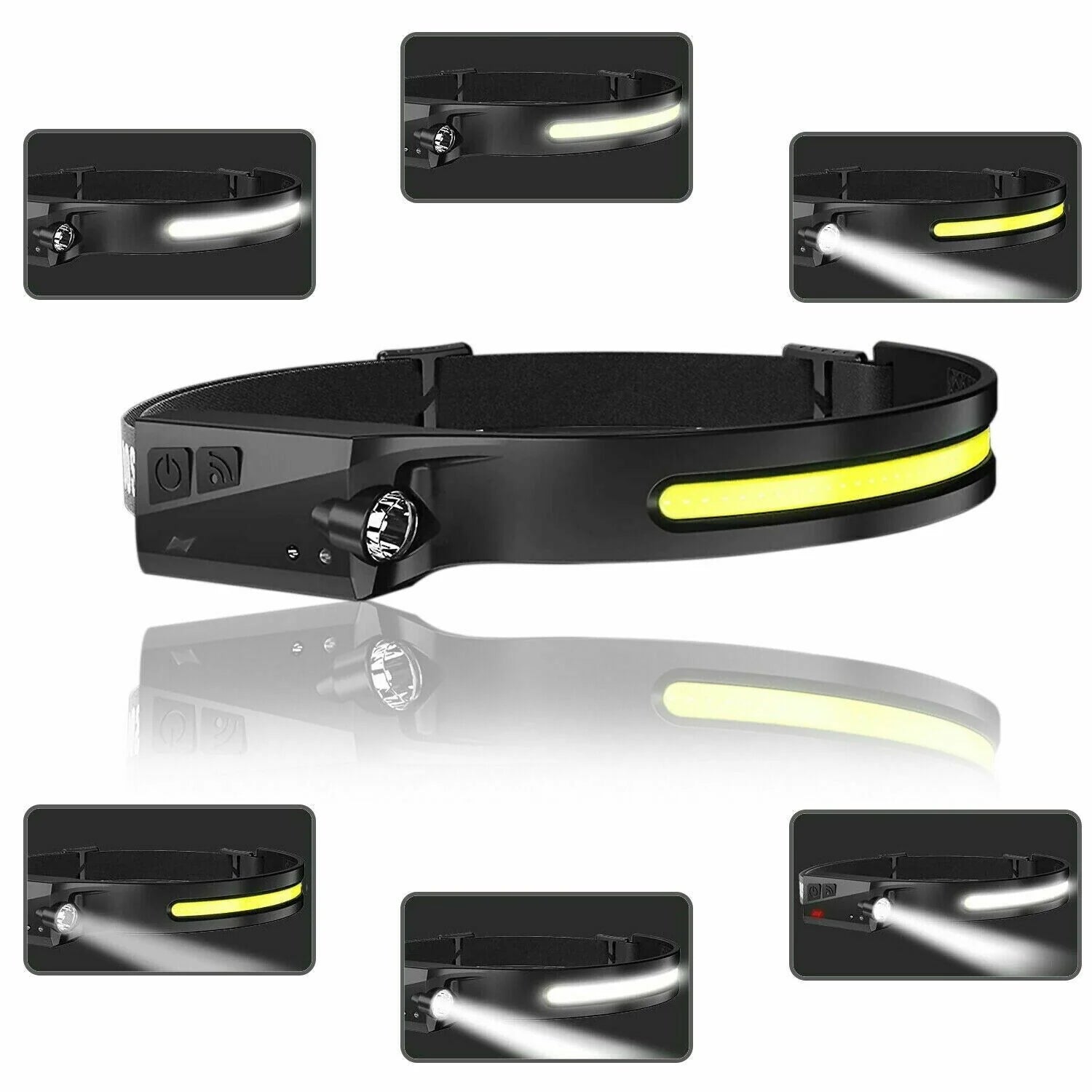 Light Your Way! 🔦💡 COB LED Headlamp – USB Rechargeable, Perfect for Work, Hiking & Night Adventures! 🌙🎒