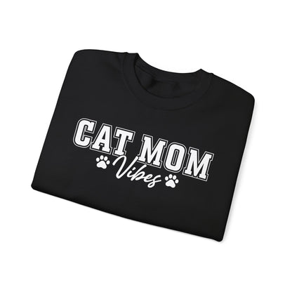 Cat Mom Vibes Unisex Heavy Blend™ Crewneck Sweatshirt