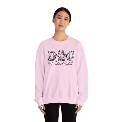 Dog Mama Crewneck Sweatshirt - Cozy Gift for Pet Lovers, Dog Mom Sweatshirt, Animal Lover Apparel, Cute Dog Parent Gift, Paw Print