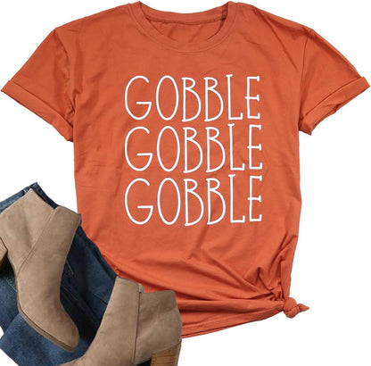 Get Festive in Style! 🍂🦃 Thanksgiving 'Gobble Gobble' Tee – Perfect for a Fun & Comfy Holiday Look! 👕✨