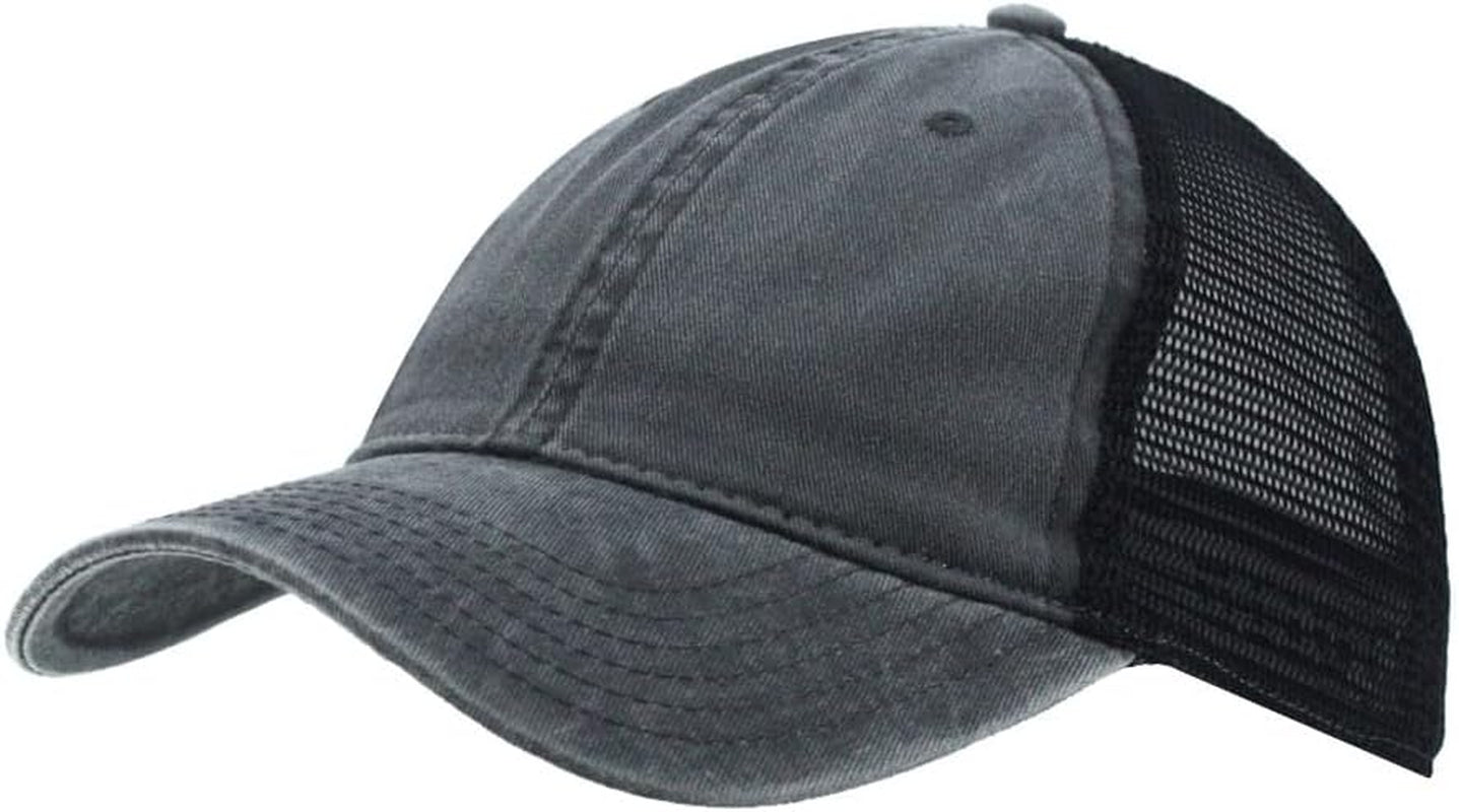 Timeless Style 🧢 Vintage Washed Cotton Mesh Baseball Cap – Soft, Adjustable & Perfect for Casual Days!