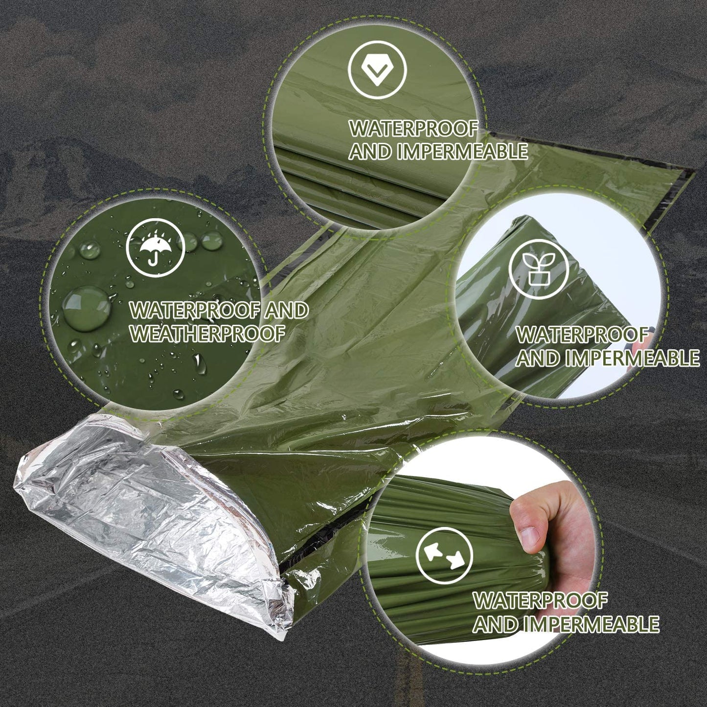 Be Prepared for Anything! 🌍🔥 Emergency Sleeping Bag – Lightweight Survival Gear to Keep You Warm During Disasters & Adventures 🚨🛶