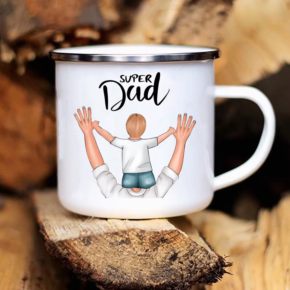 Cheers to Super Dad! 🦸‍♂️ Super Dad Printed Mug – Perfect for Coffee, Tea, or a Cold Drink | Fun Father’s Day Gift Idea!