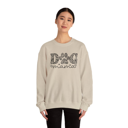 Dog Mama Crewneck Sweatshirt - Cozy Gift for Pet Lovers, Dog Mom Sweatshirt, Animal Lover Apparel, Cute Dog Parent Gift, Paw Print