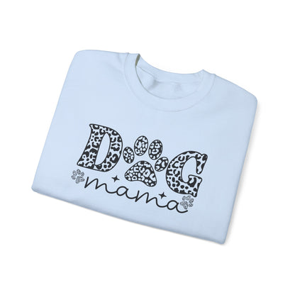 Dog Mama Crewneck Sweatshirt - Cozy Gift for Pet Lovers, Dog Mom Sweatshirt, Animal Lover Apparel, Cute Dog Parent Gift, Paw Print