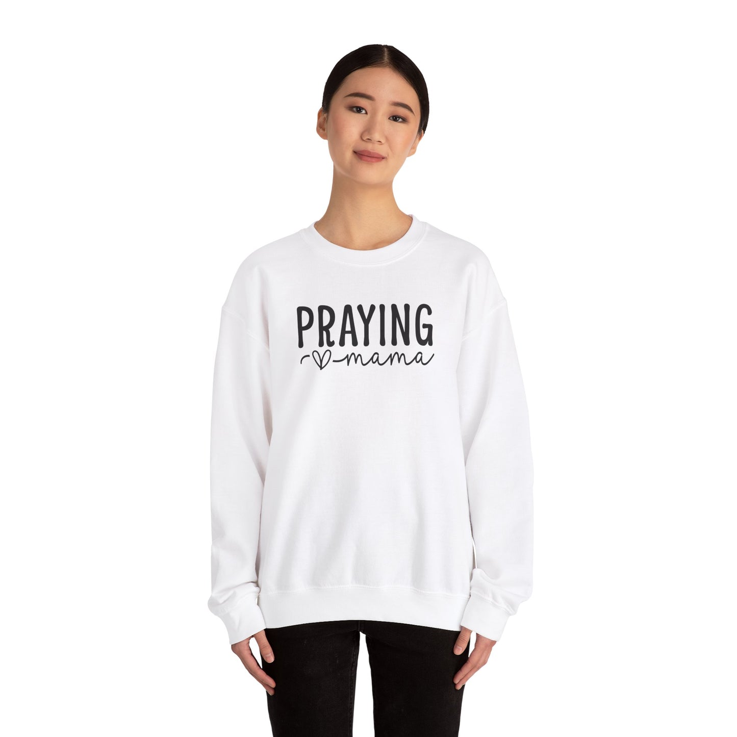 Praying Mama Sweatshirt Stylish Inspirational Apparel for Moms