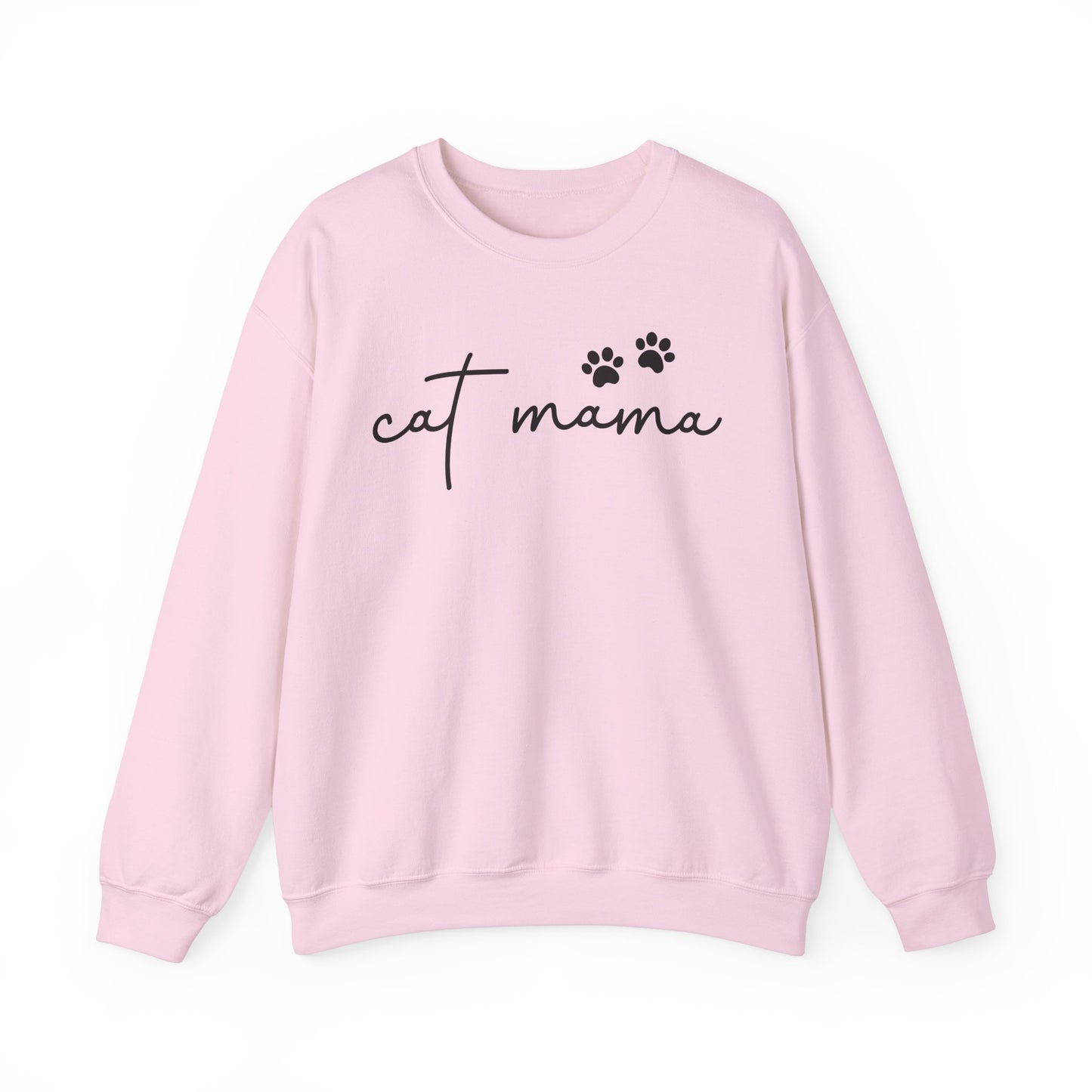 Cat Mama Heavy Blend™ Crewneck Sweatshirt, Cozy Cat Lover Gift, Pet Parent Apparel, Cute Sweatshirt for Women, Casual Cat