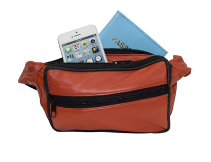 Stylish Genuine Leather Fanny Pack – Perfect for Travel & Everyday Wear | Unisex & Available in Vibrant Colors!