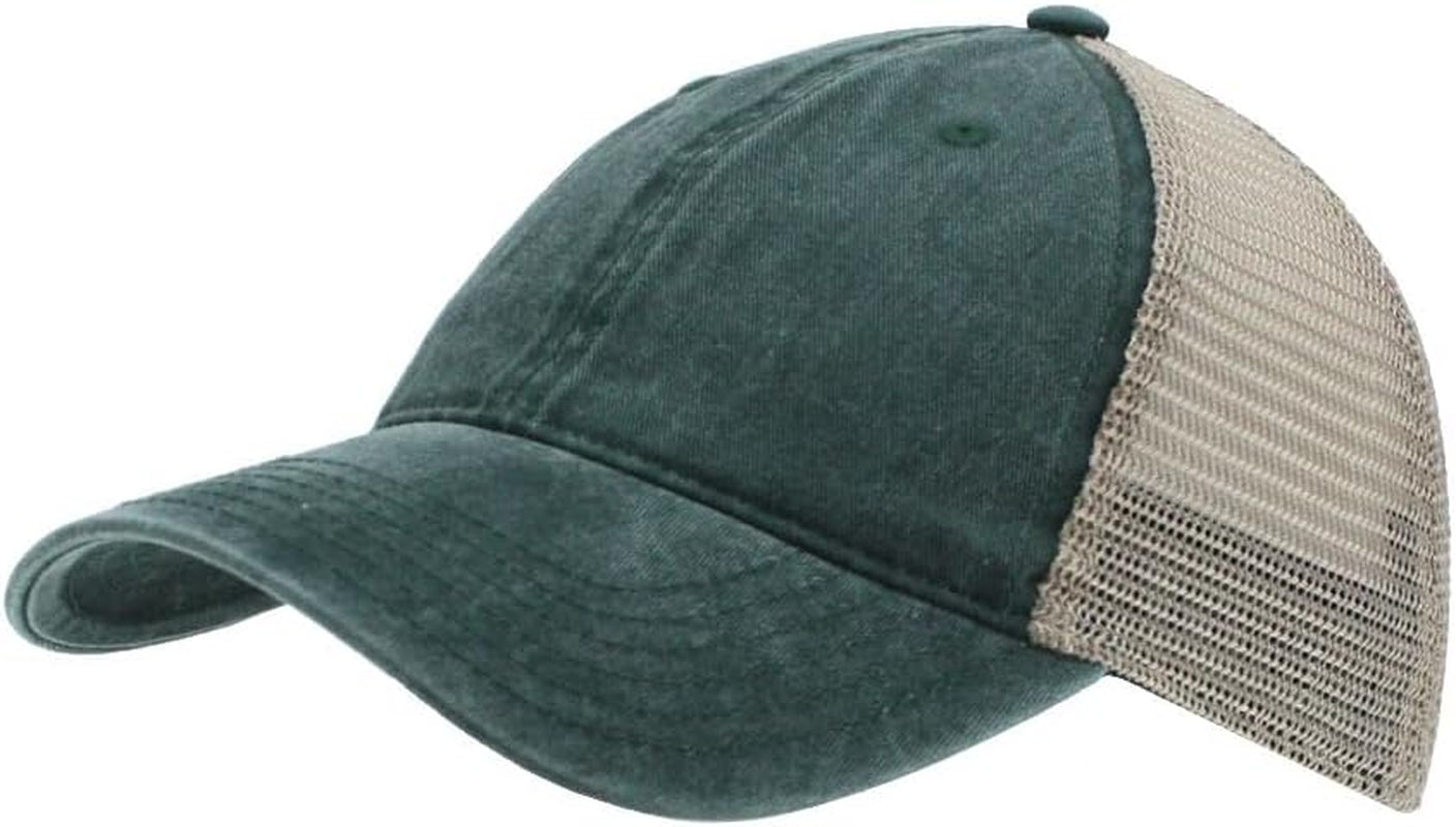 Timeless Style 🧢 Vintage Washed Cotton Mesh Baseball Cap – Soft, Adjustable & Perfect for Casual Days!